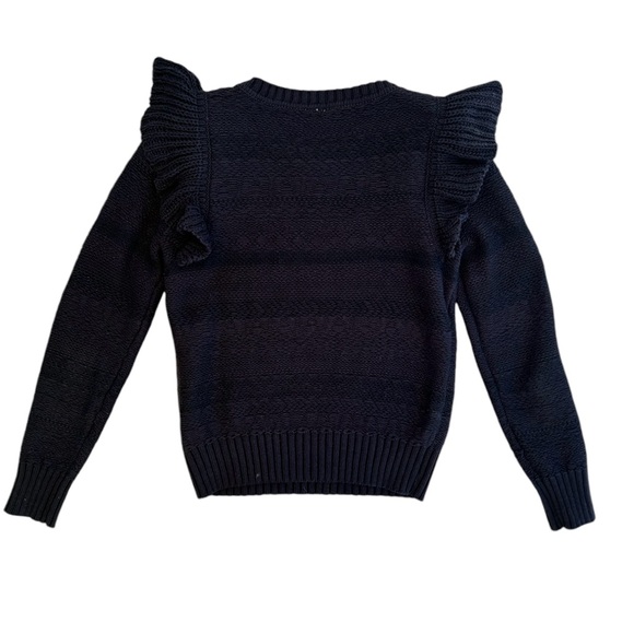 Pilcro Anthropologie Ruffled Sweater XS DarkAcademia Whimsigoth - Picture 3 of 16